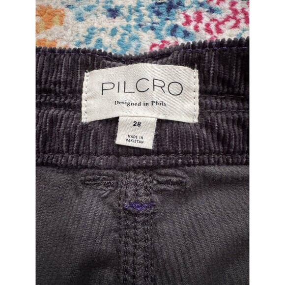 ANTHROPOLOGIE Pilcro Brown Corduroy Straight Leg High Rise Ankle Pants Size 28 - Picture 3 of 9